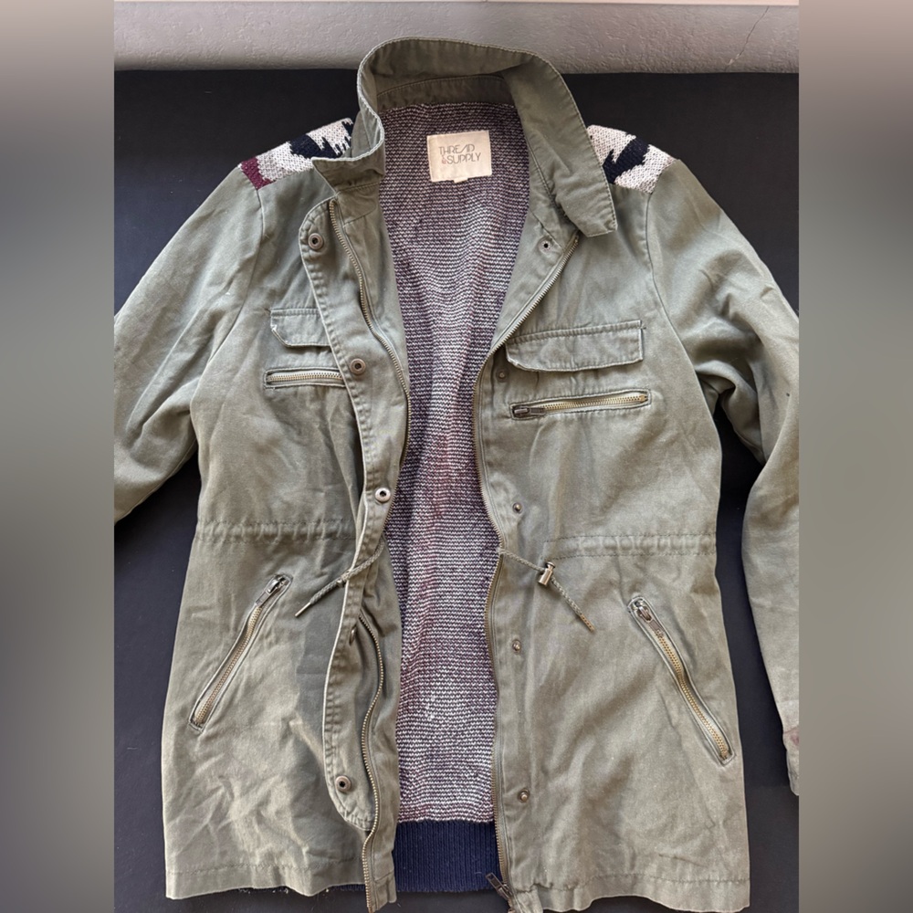 Thread & Supply Olive Military Jacket
